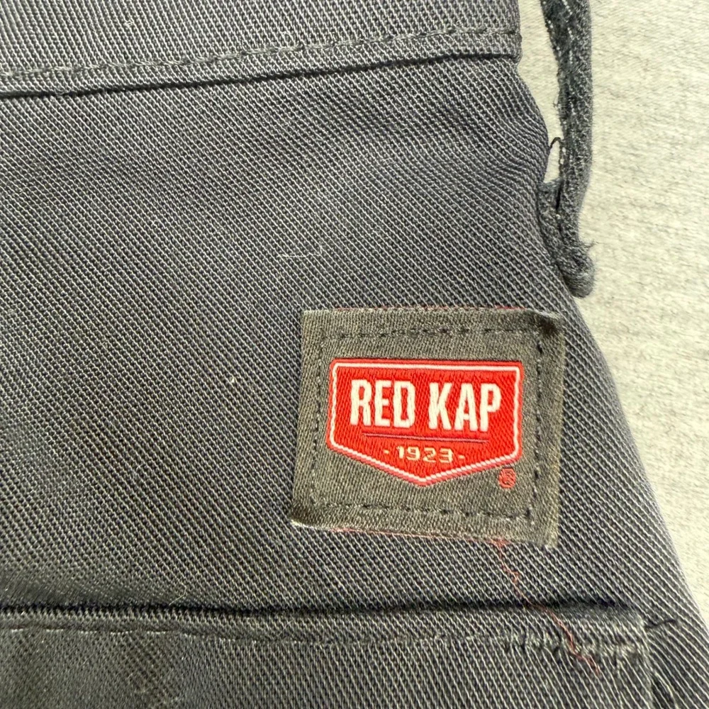Red Kap Mens Black Cargo Work Shorts PT66BK0 Size 34 Utility Twill Flat Front